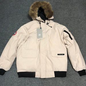 Canada goose long sleeve white down jacket